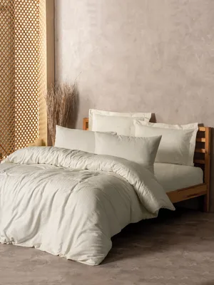 Obrázok produktu pre L'Essentiel Linge de Maison, Plaid - Cream, sada posteľnej bielizne na jednolôžko (DE), krémová, 100 % bavlna, 135 x 135 cm