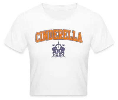 Produktbild von Cinderella Schriftzug Mit Emblem Crop Top, S, Weiß