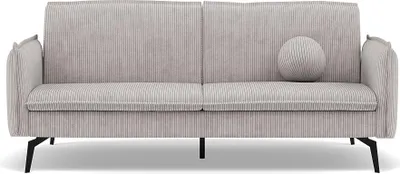 Image de Best Mobilier Lexie - Canapé convertible clic-clac 2 places en velours côtelé , Gris clair