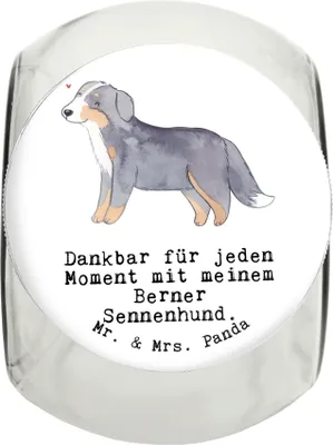 Produktbild von Mr. & Mrs. Panda Dose Berner Sennenhund Moment XL 2000ml - Weiß - Geschenk, Dürrbächler, Keksdose, schraubglas, Tierfutterbehälter, glasbehälter, Vorratsbehälter