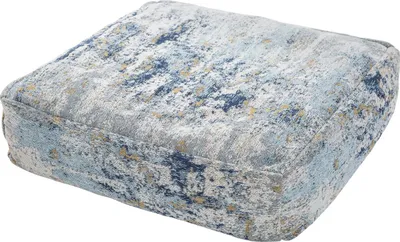 Produktbild von Bodenkissen ABSTRACT 70cm Flachgewebe blau beige