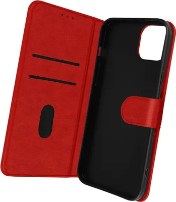 Produktbild von Avizar, Kunstleder-Klappetui mit Standfunktion für Apple iPhone 14, Rot