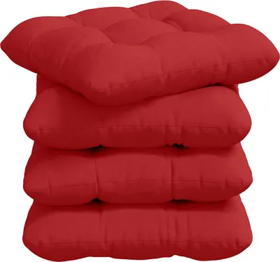 Immagine prodotto di vidaXL Cuscino per sedile 4 pezzi Rosso 40 x 40 x 12 cm tessuto
