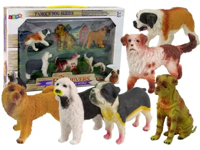 Produktbild von Lean Toys Set Hundefiguren Hunderassen 6 Elemente