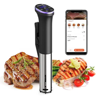 Sous-Vide-Stab WiFi, 1100 W, App-Steuerung, LED, IPX7, 10-90 °C