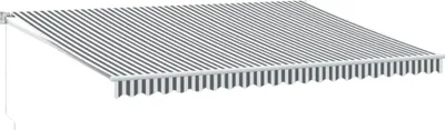 Produktbild von vidaXL Markise Einziehbar Anthrazit und Weiß 5x3 m Stoff und Aluminium