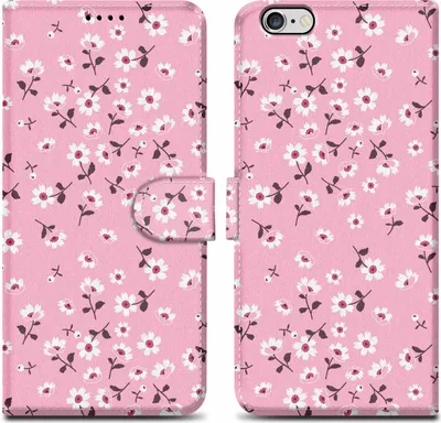 Produktbild von Cadorabo Schutzhülle für Apple iPhone 6 / 6S Hülle Design Rosa Handyhülle Schutzhülle Etui Magnetisch Case Cover