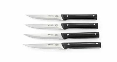 Produktbild von Gefu Steakmesser BBQ in Edelstahl und Kunststoff Schwarz 4er Set