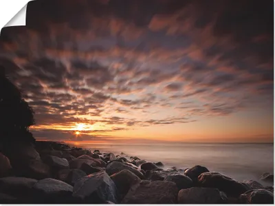 Produktbild von ARTland Poster Sonnenuntergang an der Ostseeküste Größe: 40x30 cm