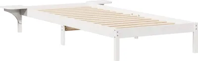 Image de vidaXL Cadre de lit avec tables de nuit blanc 90 x 210 cm