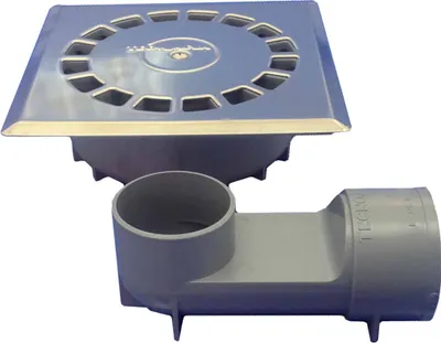 Produktbild von Abfluss Tecnoagua T-88 VHI PVC Edelstahl 16,5 x 16,5 x 5 cm Ø 5 cm