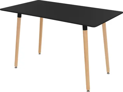 Obrázek produktu pro ML-Design dřevěný jídelní stůl, obdélníkový jídelní stůl s bukovými nohami pro 4-6 osob, skandinávský kuchyňský stůl