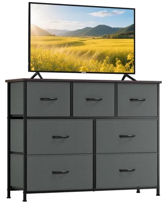 Productafbeelding van Kledingkast met 7 lades, 100x77x30 cm, antracietgrijs