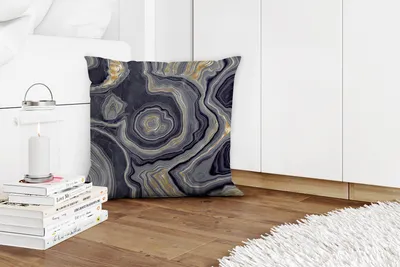 Produktbild von MuchoWow® Zierkissen Sofakissen Wohnzimmer Dekokissen 45x45 cm Edelsteine - Geode Stein - Achat - Schlafpolster - Polster für das Sofa