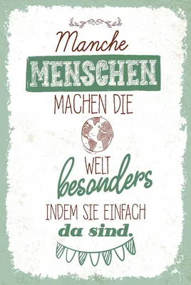 Produktbild von vianmo Holzschild 18x12 cm Manche Menschen machen die Welt
