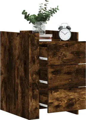 Obrázek produktu pro vidaXL Noční stolek kouřový dub 45x50x65 cm materiál na bázi dřeva