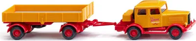 Immagine prodotto di Wiking H0 1:87 85048 Hanomag con rimorchio a pianale
