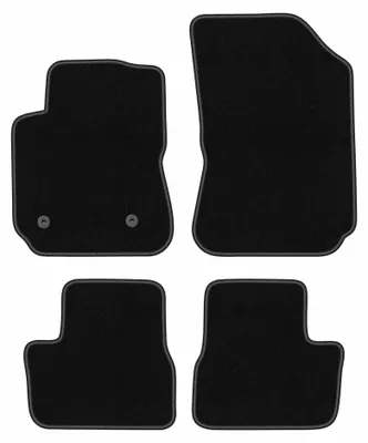 Image de Tapis de sol en moquette pour Citroen C4 Cactus 2014-2018 (crossover) – jeu 4 pièces, noirs, sur mesure – Wielganizator BASIC