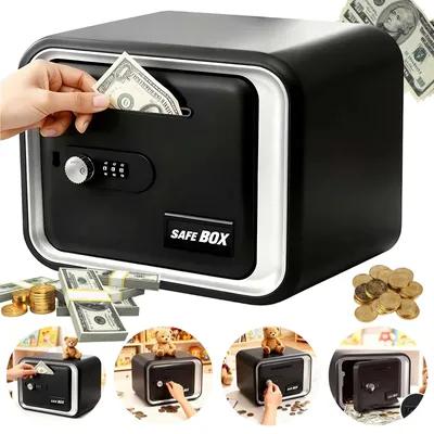 Produktbild von Money Box Spartresor mit 2 Schlüsseln mit Passwortschutz für Geldgeschenke