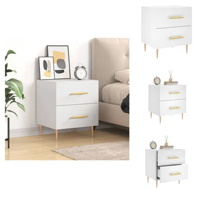 Produktbild von vidaXL Nachttisch Weiß 40x35x47,5 cm Holzwerkstoff -  Nachttische
