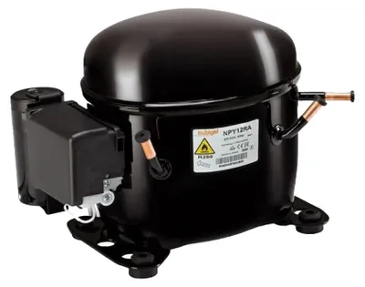 Obrázek produktu pro Kompresor do chladničky, přípojka 3/8 palce, kompatibilní s R290, 1/2 HP, kompaktní provedení, tichý provoz