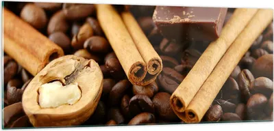 Produktbild von Bilder auf glas - Gerösteter Kaffee Aroma Schokolade - 100x40cm - Glasbilder - Wandbilder - Kunstdruck - Wanddekoration aus Glas - Glas Bilder - Wandbild auf Glas - GAB100x40-0394