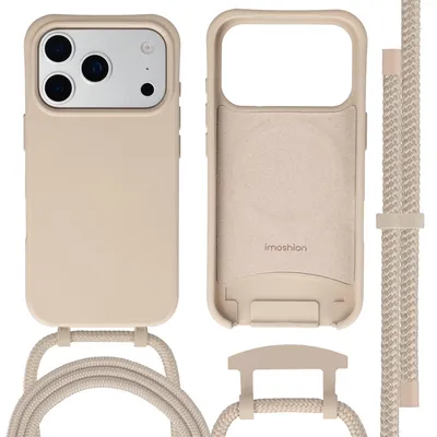 Zdjęcie produktu dla imoshion Kolorowa tylna obudowa z odpinanym sznurkiem z MagSafe do Apple iPhone 17 Pro Max - Nude