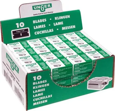 Zdjęcie produktu dla Skrobak do szkła węglowego Unger 4cm 10 szt