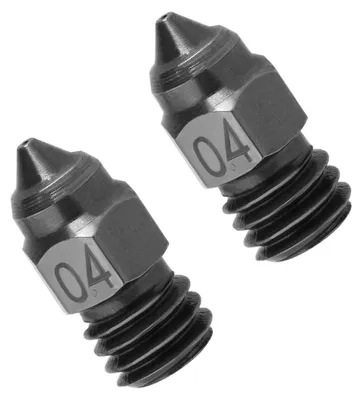 2er-Pack 3D-Drucker-Düse gehärteter Stahl 0,4 mm für Ender3/CR10