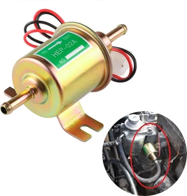 Image de HEP-02A Pompe à essence électrique basse pression en ligne pour voiture 12V (Or)