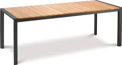 Produktbild von BEST Tisch Paros 160x90cm anthrazit/Teakholz, 46951650 grau