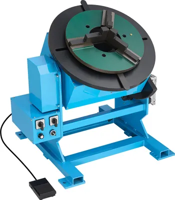 Produktbild von VEVOR Schweißdrehtisch 400 W, Schweißpositionierer 500 kg, Neigungswinkel -45° bis 90°, Drehzahlregelung 0,2–2 U/min, Elektrisch & per Fußpedal, zum Schneiden, Schleifen & für Montagearbeiten