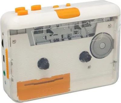 Productafbeelding van Cassette naar mp3 converter - USB-cassettespeler met Tape-convertersoftware - Met hoofdtelefoon en USB-kabel - voor iPod en pc cassette speler