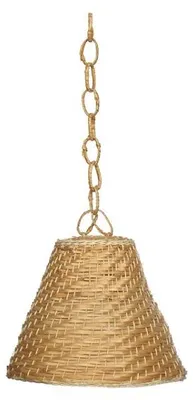 Zdjęcie produktu dla Abażur z naturalnego wikliny, o średnicy 33 cm i wysokości 28 cm, bez otworu na przewód