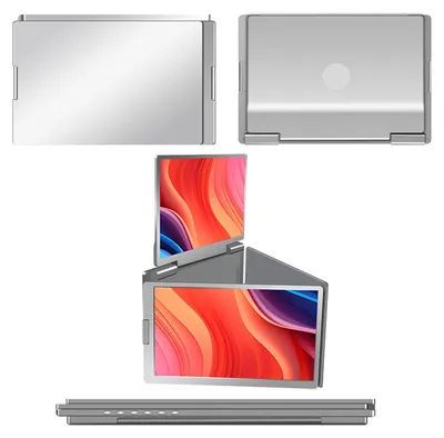 Produktbild von 15.6" Laptop Screen Extender Quad Monitors Portable 1 Kabel für 3 Bildschirme Klappbar für 12"-18.5" Laptops EU Stecker