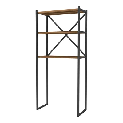 Obrázek produktu pro In And OutdoorSkříňka Jerno - Na pračku - 160 x 66 x 34 cm - černá a ořechová