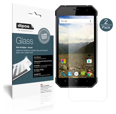 Produktbild von 2x Schutzfolie für Nomu S30 matt - Anti-Shock 9H Folie dipos Glass Displayfolie