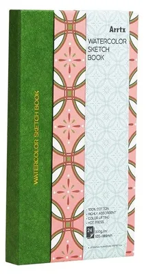 Imagen del producto de Blok de acuarelas ARRTX, 10,5 x 18,5 cm, 24 hojas