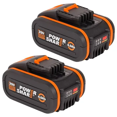 Zdjęcie produktu dla WORX WA3553.2, Litowo-jonowa (Li-Ion), 4 Ah, 20 V, Czarny, Pomarańczowy, 80 mm, 110 mm