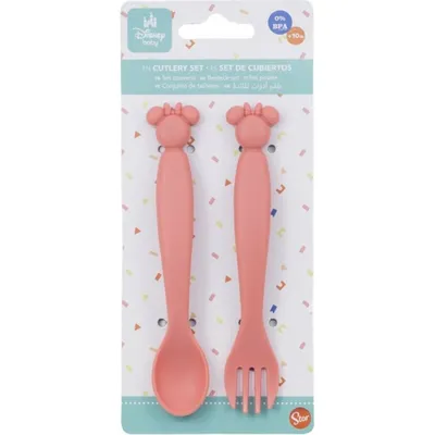 Produktbild von Disney Minnie Mouse Kinderbesteck Set 2-teilig – Löffel & Gabel mit Motivgriffen