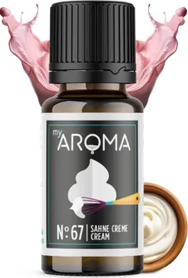 Produktbild von myAROMA Flavour Drops – Sahne Creme 10ml | Zuckerfrei, Kalorienfrei & Vegan | Natürliches Aroma ohne künstliche Farbstoffe, Nr. 67