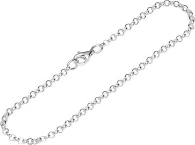 Produktbild von Armband 925 Sterling Silber 19cm Erbskette rund weit Damen design Armbandkette