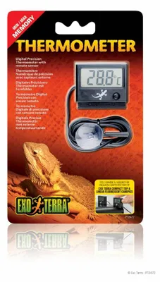 Productafbeelding van Exo Terra Digitale Thermometer met externe sensor – nauwkeurige temperatuurindicatie & min/max geheugen