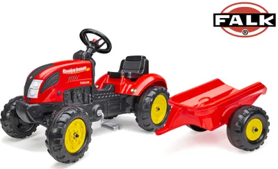 Image de Tracteur à pédales Falk 2058L Country Farmer avec parement - rouge