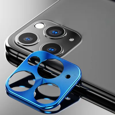 Produktbild von Für iPhone 11 Pro Metall Linsen Kamera Schutz Juwel Blau
