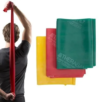 Zdjęcie produktu dla Taśmy oporowe fitness bez lateksu zestaw 3 kolory treningi