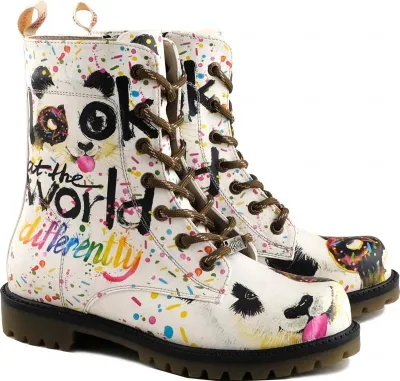 Produktbild von Damenschuhe Goby Schnürstiefeletten WMAT126 mit Panda- und Donut-Print 40