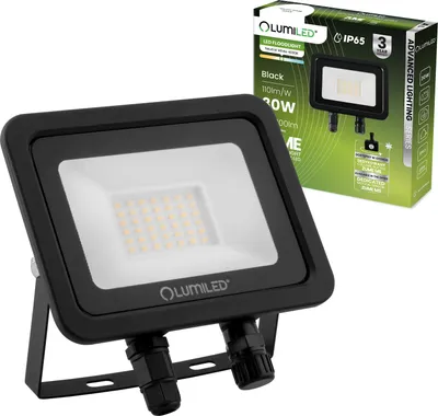 Produktbild von LUMILED LED Strahler 30W Superhell Außenstrahler 3300Lm LED Fluter Strahler für Außen IP65 Wasserdicht 4000K Neutralweiß Scheinwerfer ALS Flutlichter schwarz Flutlichtstrahler