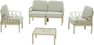 Image de Salon modulable eden beige 4 places en polypropylene