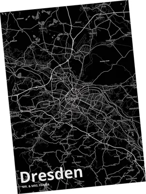 Produktbild von Mr. & Mrs. Panda Postkarte Dresden - Geschenk, Postkarten, Stadt, Fotokarte, Ansichtskarten, Grußkarte, Dorf Karte Landkarte Map Stadtplan, Ansichtskarte